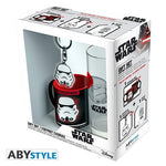 STAR WARS - BICCHIERE 290ML + PORTACHIAVI + MINI MUG DARTH TROOPER