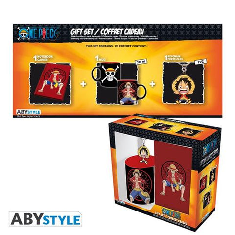 ONE PIECE - MUG 320ML + PORTACHIAVI + NOTEBOOK LUFFY